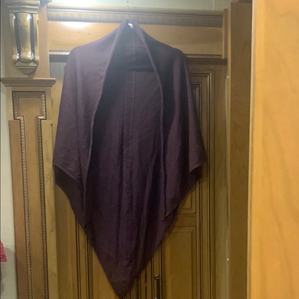 Lars Andersson 100% Wool Elegant Merlot Color Shawl Wrap - O/S